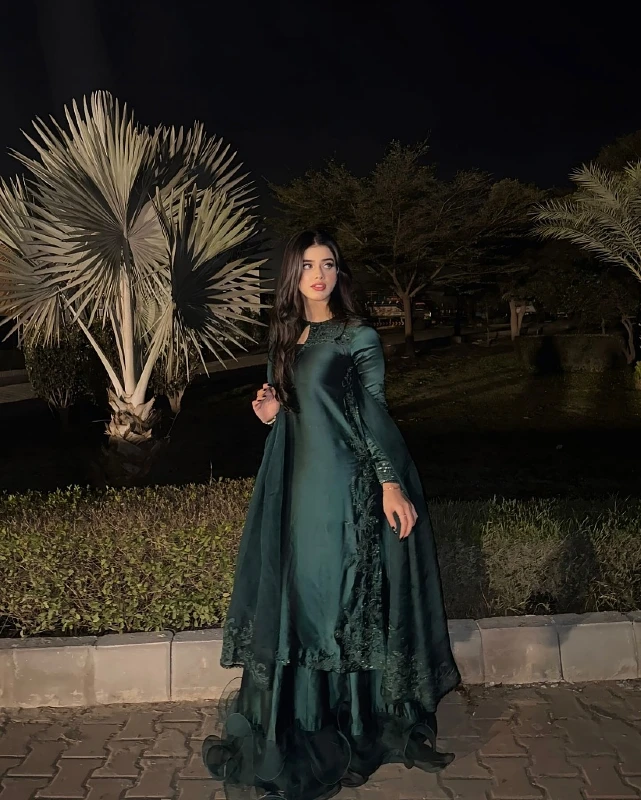 Emerald Silk Sharara Set