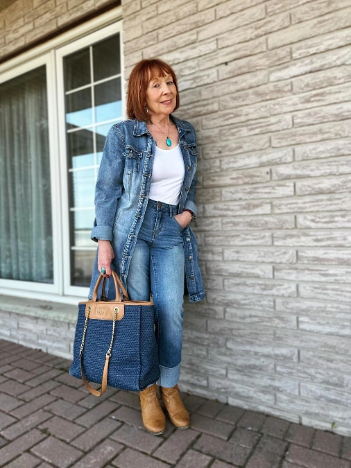 Denim On Denim With White Tank