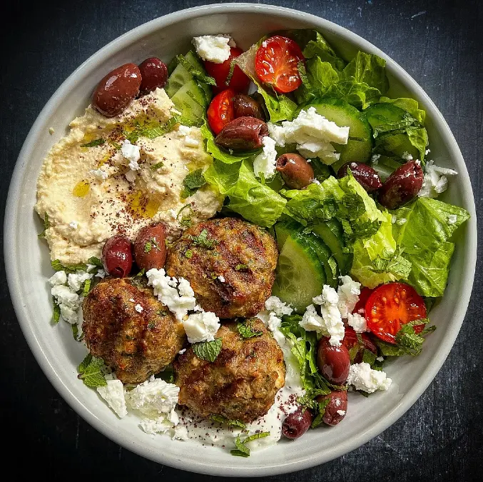 Turkey & Feta Meatball Bowl