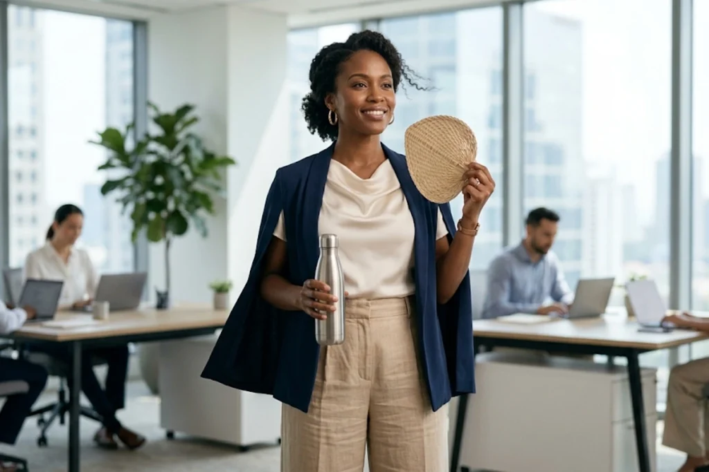 16 Work Outfits for Hot Flashes That Still Look Professional
