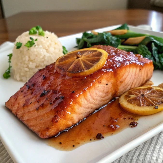 Maple Mustard Glazed Salmon
