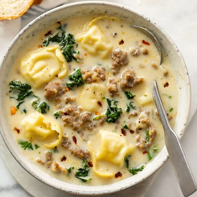 Creamy Tortellini and Sausage Soup