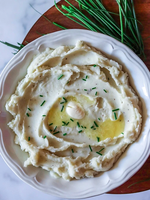 Crockpot Garlic Mashed Potatoes