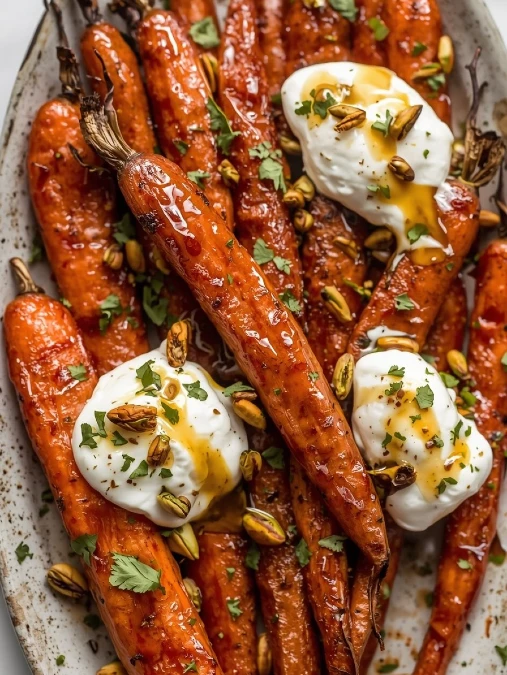 Honey Balsamic Glazed Roasted Carrots
