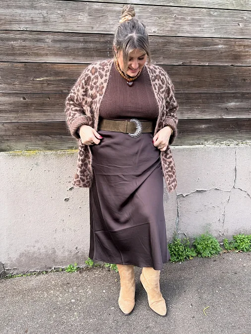 Chocolate Layers and Leopard Knit